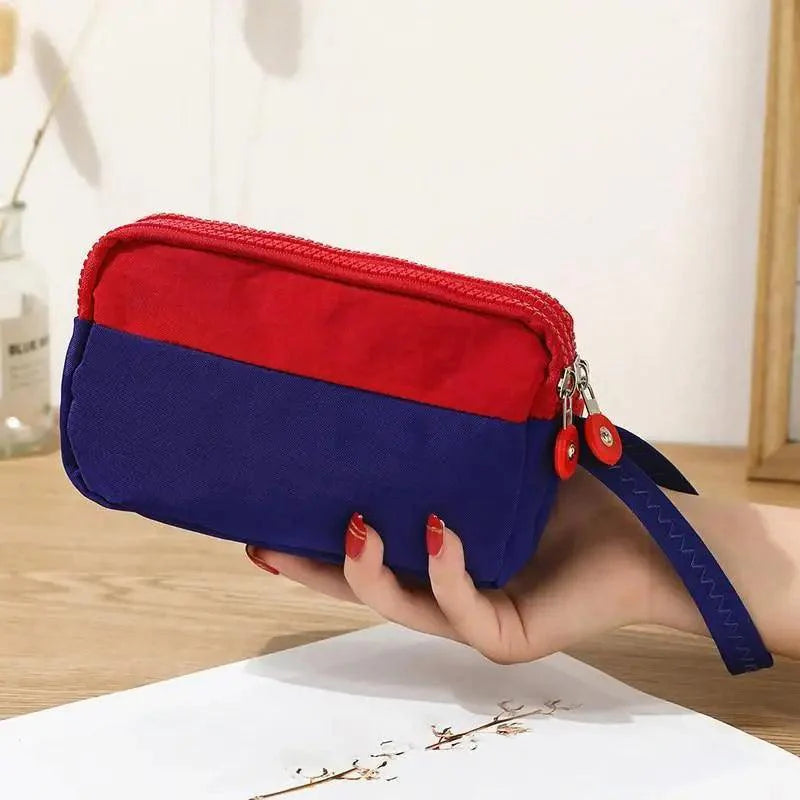 Portefeuille femme en cuir rose mignon, mini-sac à glissière tendance et élégant pour femmes, portefeuilles courts et simples