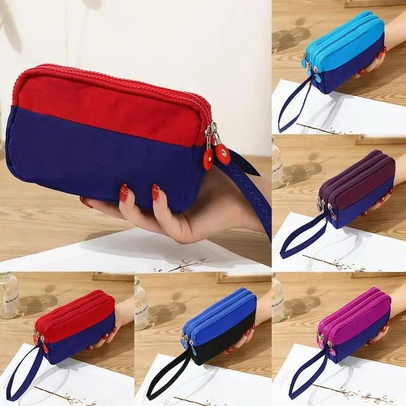 Portefeuille femme en cuir rose mignon, mini-sac à glissière tendance et élégant pour femmes, portefeuilles courts et simples