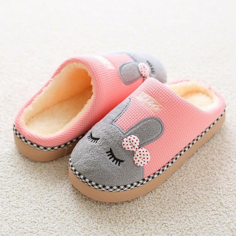 Chaussons d'intérieur pour femme, mignons, violets, motif chat, en peluche, hiver, pantoufles chaudes, confortables, à poils longs, fourrées, doublées polaire