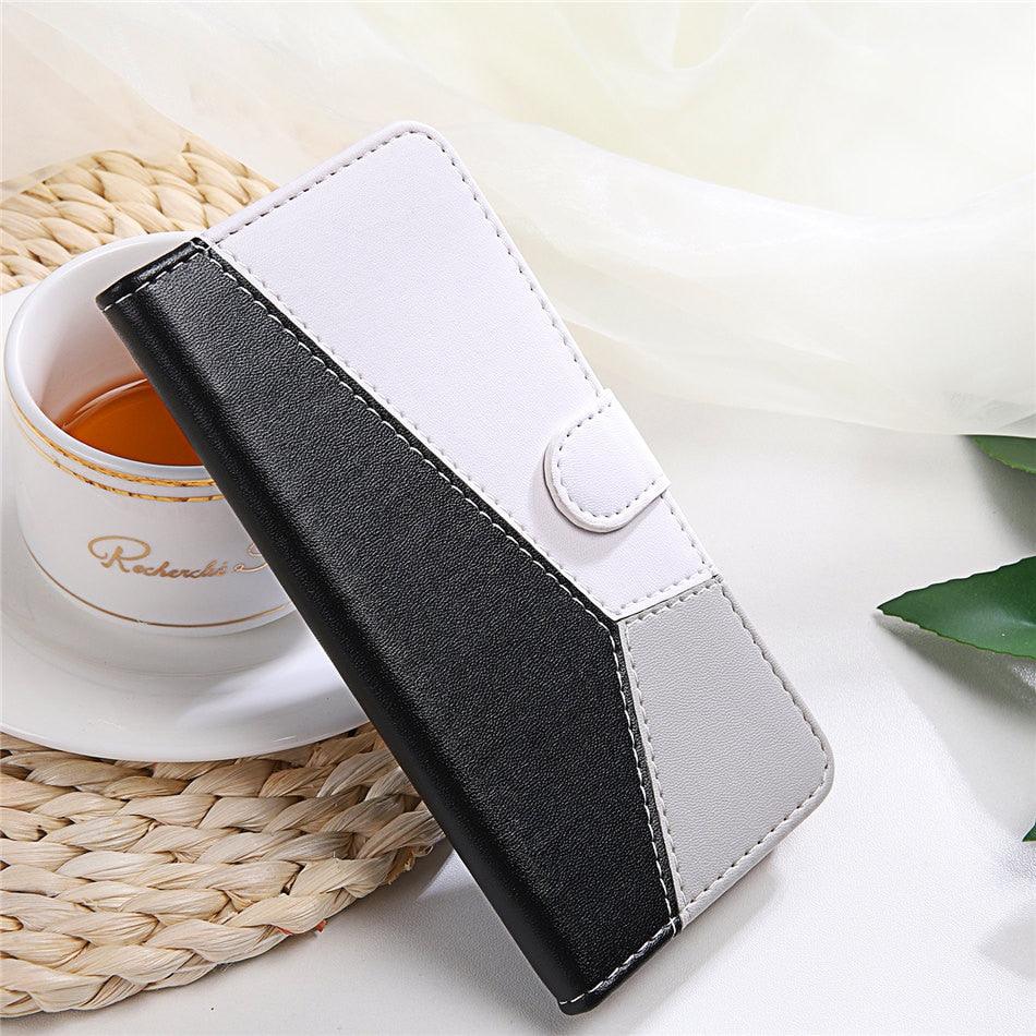 Jolie housse portefeuille antichoc en cuir PU avec béquille, fentes pour cartes, poche latérale et fermeture magnétique pour iPhone 13 12 Mini 11 Pro Max XR X XS Max 7 8 6 6S Plus 5 5S SE Étui portefeuille avec porte-cartes coloré