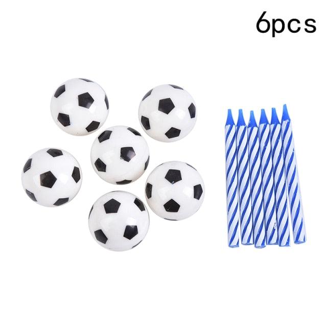 Bougies de gâteau de football mignonnes pour fête d'anniversaire d'enfant Bougies d'anniversaire Bougies de football Décorations de cupcakes Fournitures de décoration de gâteau Décoration de mariage Décoration de jardin Gâteau de fête