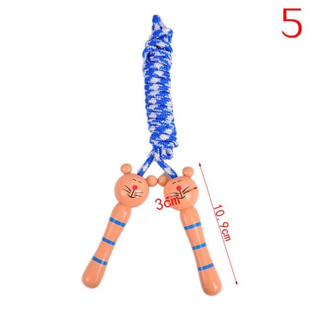 Mignon manche en bois enfants enfants sauter réglable coton cordes à sauter pour enfants corde à sauter Fitness poignée en bois corde à sauter pour enfants exercice entraînement activité