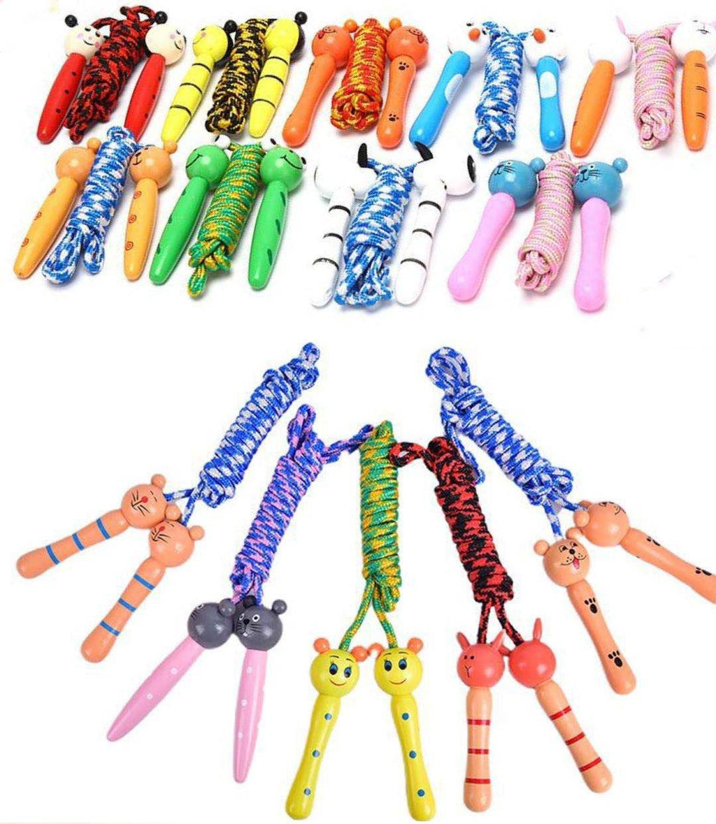 Mignon manche en bois enfants enfants sauter réglable coton cordes à sauter pour enfants corde à sauter Fitness poignée en bois corde à sauter pour enfants exercice entraînement activité