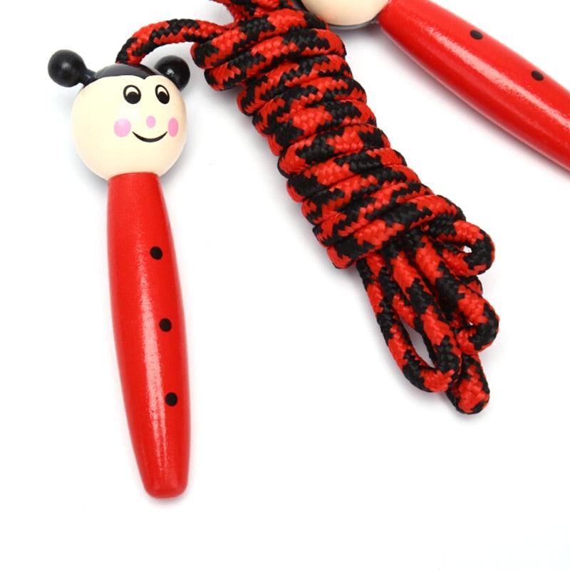 Mignon manche en bois enfants enfants sauter réglable coton cordes à sauter pour enfants corde à sauter Fitness poignée en bois corde à sauter pour enfants exercice entraînement activité