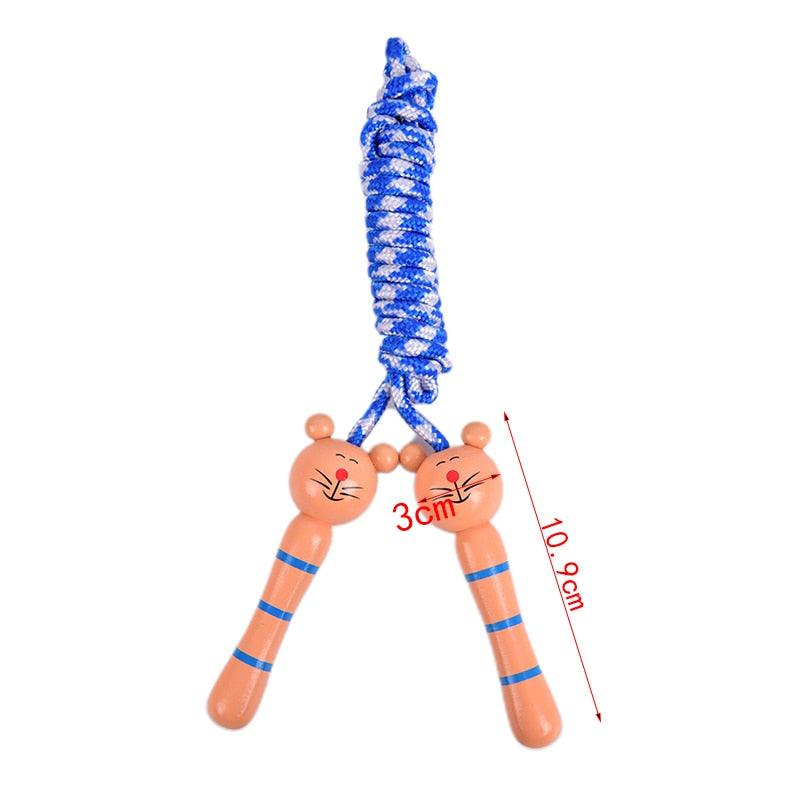Mignon manche en bois enfants enfants sauter réglable coton cordes à sauter pour enfants corde à sauter Fitness poignée en bois corde à sauter pour enfants exercice entraînement activité