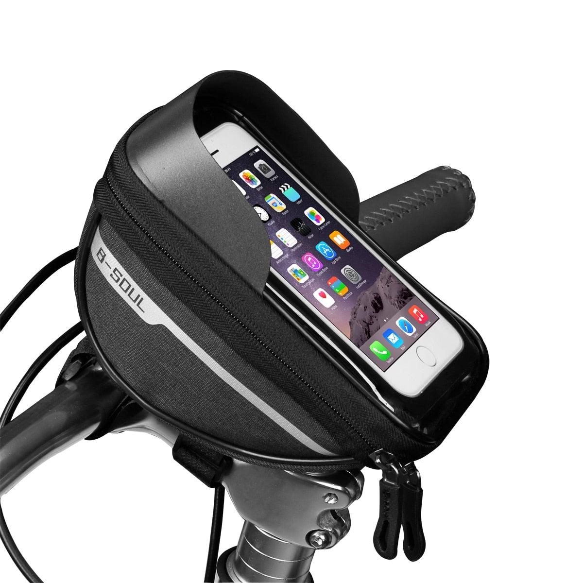 Sacoche de cadre pour téléphone portable, support de guidon, écran tactile, étanche, accessoires de cyclisme, pochette compatible avec les smartphones