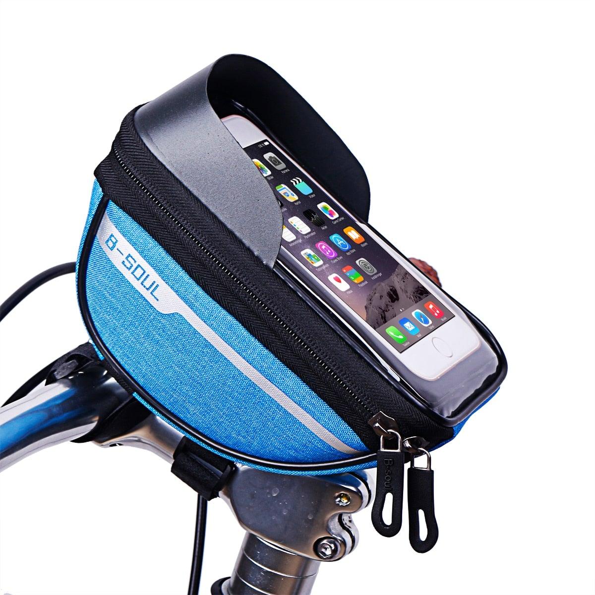 Sacoche de cadre pour téléphone portable, support de guidon, écran tactile, étanche, accessoires de cyclisme, pochette compatible avec les smartphones