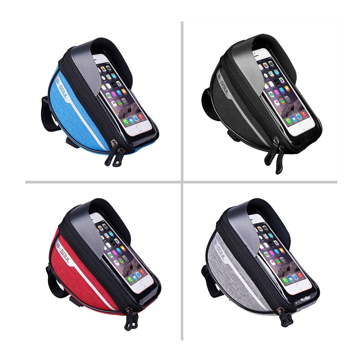 Sacoche de cadre pour téléphone portable, support de guidon, écran tactile, étanche, accessoires de cyclisme, pochette compatible avec les smartphones
