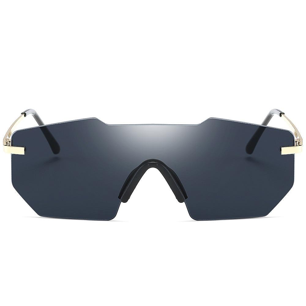 Lunettes de cyclisme Lunettes de soleil de sport Protection UV400 Baseball Pêche Ski Course Unisexe Lunettes de soleil polarisées de forme rectangulaire pour hommes et femmes Lunettes sans monture miroir de forme rétro