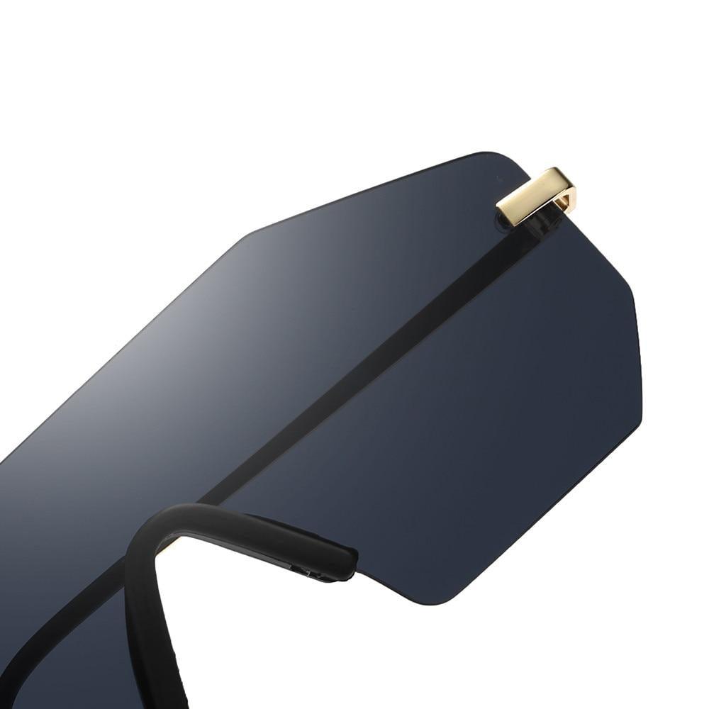 Lunettes de cyclisme Lunettes de soleil de sport Protection UV400 Baseball Pêche Ski Course Unisexe Lunettes de soleil polarisées de forme rectangulaire pour hommes et femmes Lunettes sans monture miroir de forme rétro