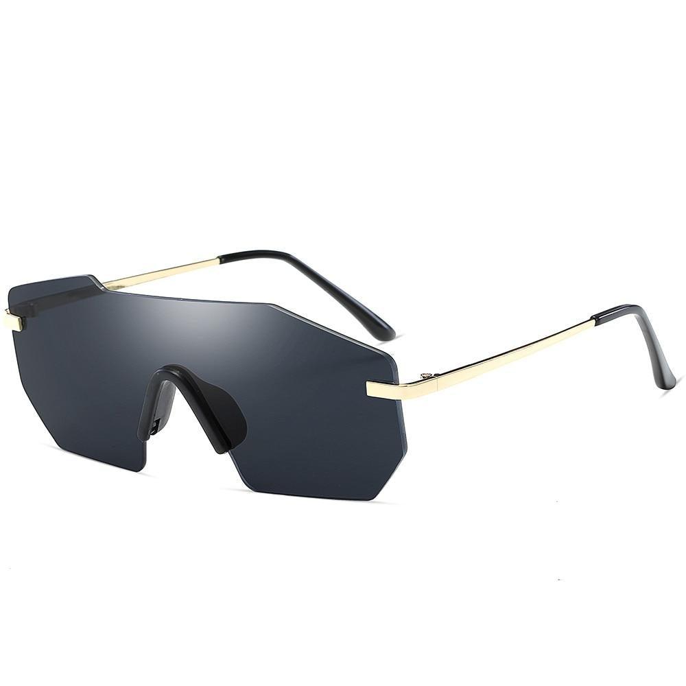 Lunettes de cyclisme Lunettes de soleil de sport Protection UV400 Baseball Pêche Ski Course Unisexe Lunettes de soleil polarisées de forme rectangulaire pour hommes et femmes Lunettes sans monture miroir de forme rétro