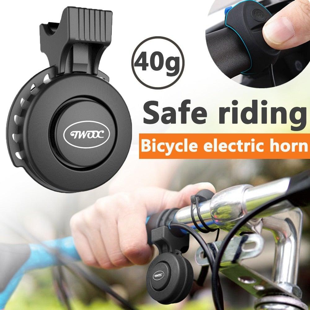 Klaxon électronique pour vélo de route VTT, rechargeable par USB, pour trottinette électrique, guidon de vélo, sonnette d'alarme extérieure, mini klaxon de vélo 130 dB fort, alarme de cyclisme pour VTT