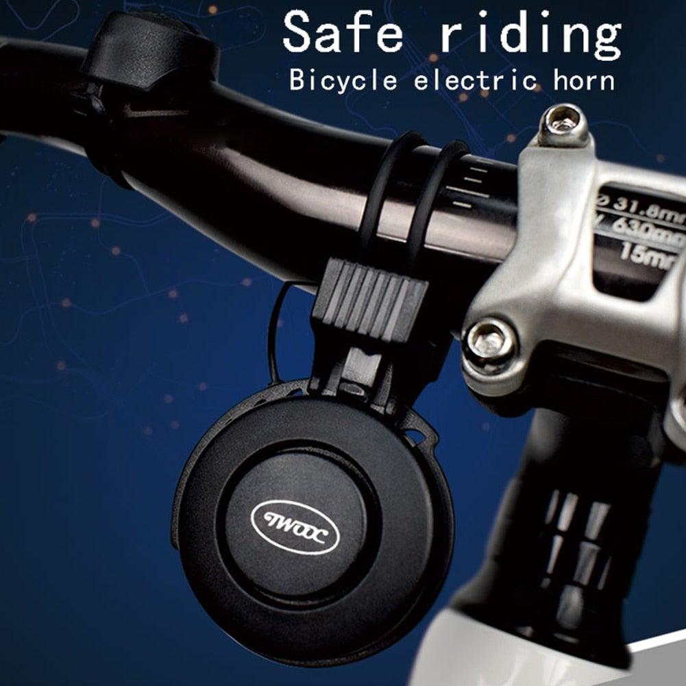Klaxon électronique pour vélo de route VTT, rechargeable par USB, pour trottinette électrique, guidon de vélo, sonnette d'alarme extérieure, mini klaxon de vélo 130 dB fort, alarme de cyclisme pour VTT