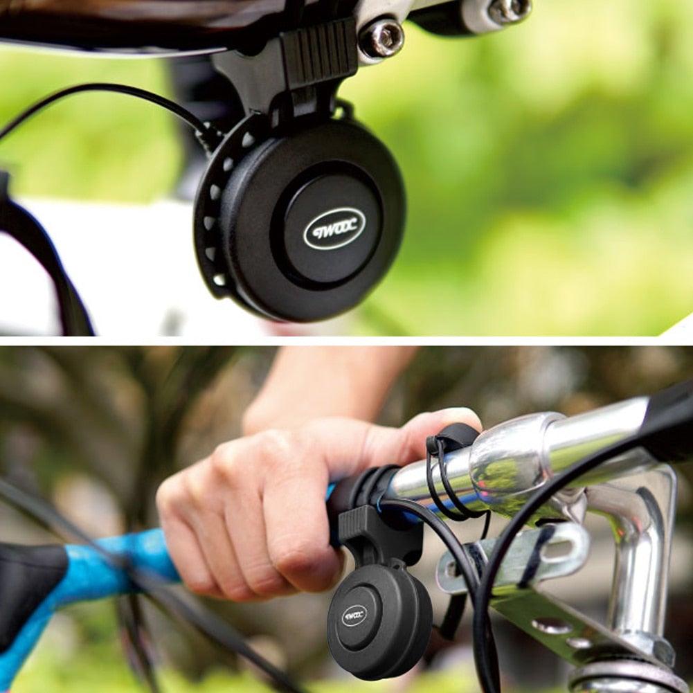 Klaxon électronique pour vélo de route VTT, rechargeable par USB, pour trottinette électrique, guidon de vélo, sonnette d'alarme extérieure, mini klaxon de vélo 130 dB fort, alarme de cyclisme pour VTT