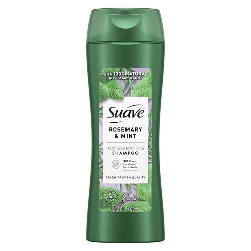 Shampoing Suave au romarin et à la menthe fortifiant et revitalisant pour cheveux secs, 372 ml