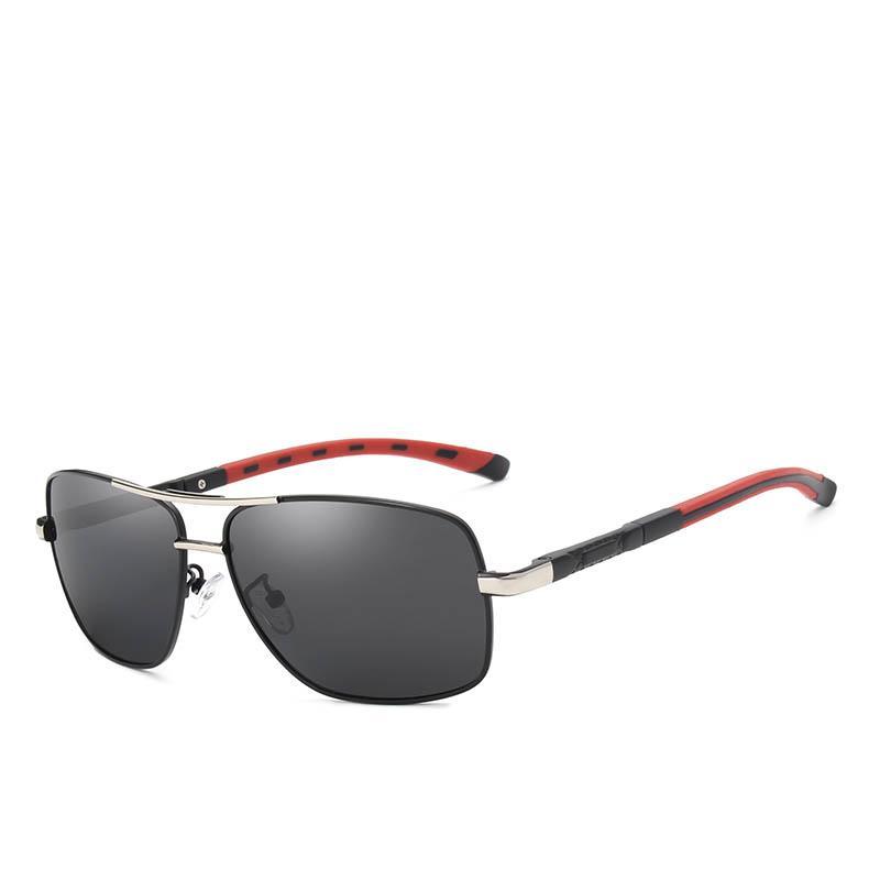 Lunettes de soleil pour hommes de marque, en aluminium et magnésium, verres polarisés miroir