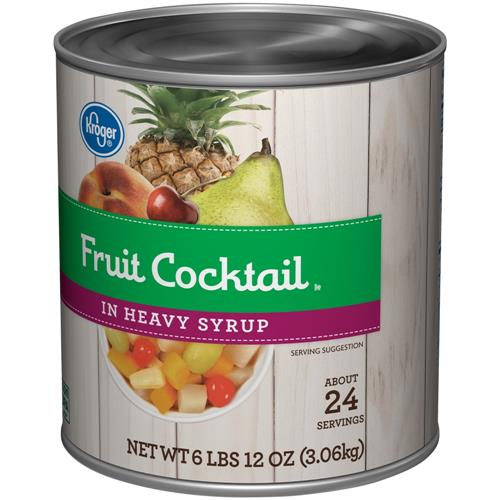 Kroger Cocktail de fruits en conserve dans du sirop épais 6 lb 12 oz