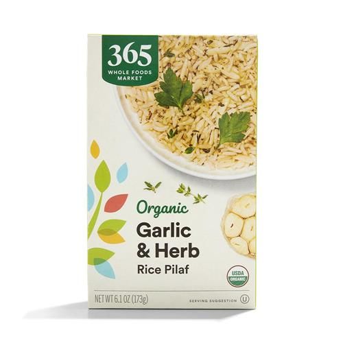 Whole Foods Market, Pilaf de riz biologique à l'ail et aux herbes, 6.1 oz