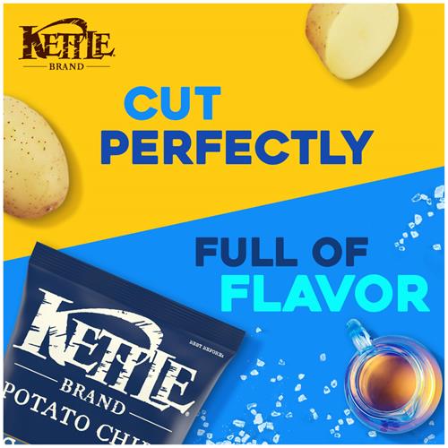 Croustilles Kettle Brand au Vinaigre de Sel de Mer, Sans Gluten, Sans OGM, Sac de 212 g