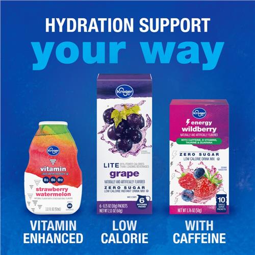 Bouteille d'optimisateur d'eau aux fruits vitaminée Kroger 48 ml