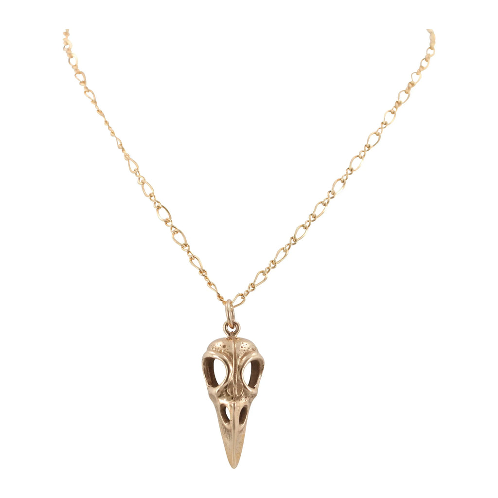 Collier Pendentif Griffe d'Oiseau en Bronze – Talisman sur Chaîne Gourmette Plaqué Or