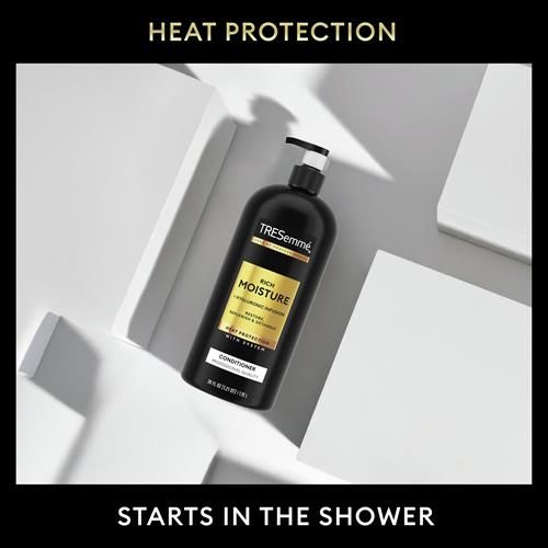 Revitalisant hydratant Rich Moisture Tresemmé avec pompe pour cheveux secs formulé avec la technologie Pro Style 39 fl oz