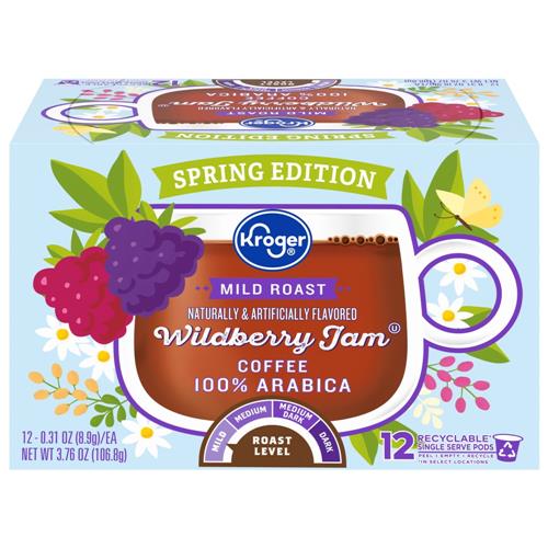 Kroger Dosettes de café Confiture de baies sauvages, torréfaction douce, 12 unités