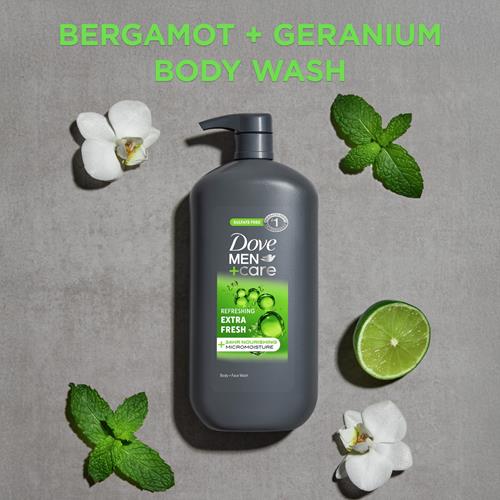 Gel Douche Corps Et Visage Dove Men+Care Rafraîchissant Extra Frais Pour Hommes Avec Technologie Micromoisture Nourrissante 24H 887 ml