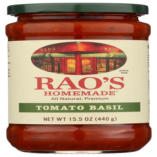Sauce tomate basilic Raos, 15,5 oz