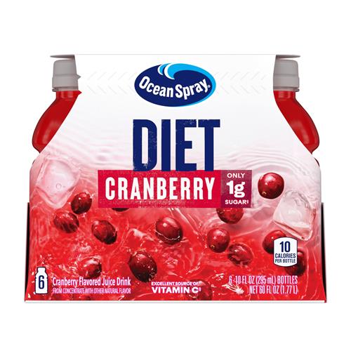Boissons aux jus de canneberge Ocean Spray Diet, bouteilles de 10 fl oz, paquet de 6 (lot de 1)
