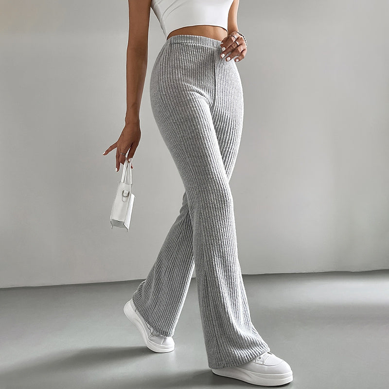 Pantalon de jogging côtelé et extensible pour femme
