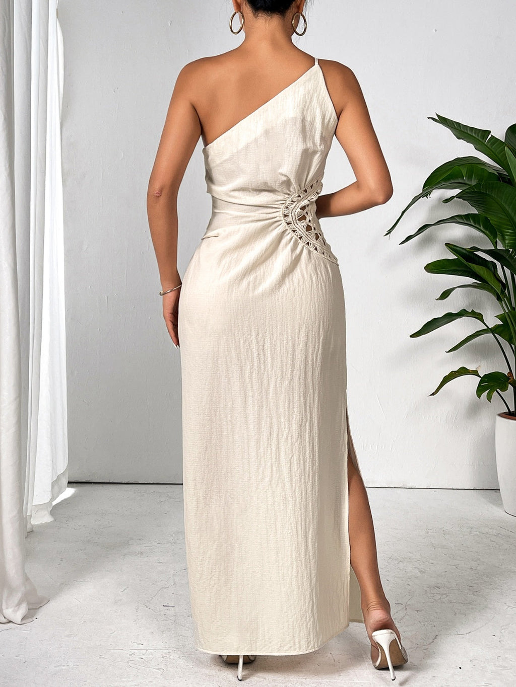 Robe longue sans manches asymétrique Élégante et sophistiquée Tenue de soirée Robe de soirée de luxe pour femme
