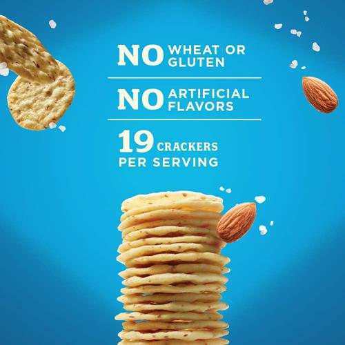 Blue Diamond Almonds Nut-Thins Craquelins sans gluten, Une touche de sel marin, Format familial, Sel marin, 198g