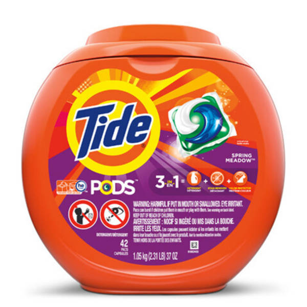 Tide Dosettes de lessive Spring Meadow, paquet de 42