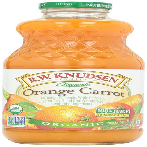 Mélange de jus d'orange et de carotte biologiques R.W. Knudsen Family, 946 ml