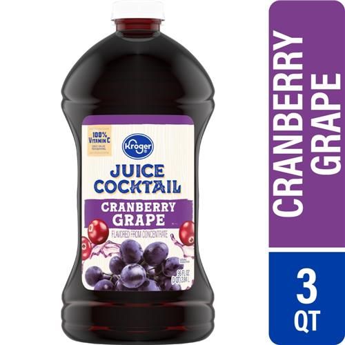 Cocktail de jus de canneberge et de raisin Kroger, 2,84 L