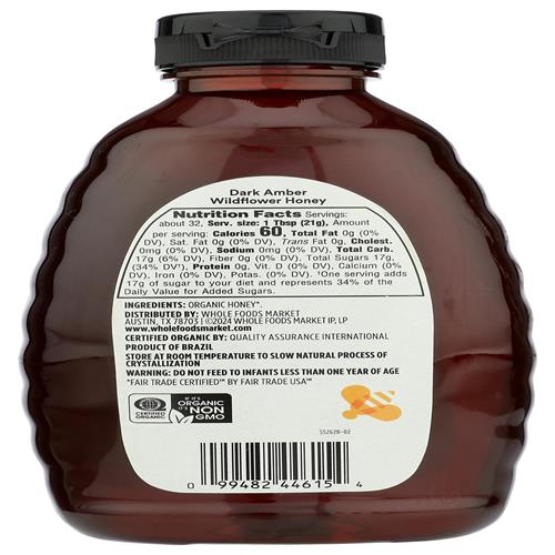 Miel de Forêt Ambré Bio Mountain Forest Whole Foods Market, 680 g