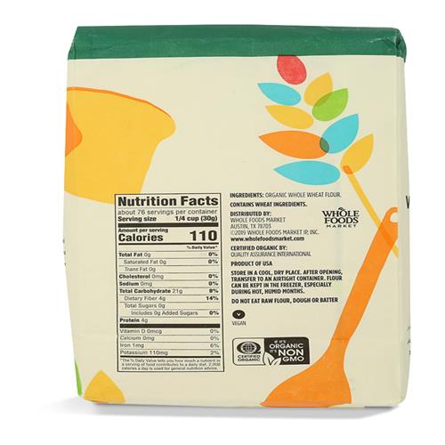 Farine de blé entier biologique 100 % Whole Foods Market, 80 oz