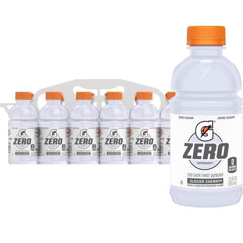 Boissons pour sportifs Gatorade G Zero, Cerise Glacier, bouteilles de 355 ml, paquet de 12