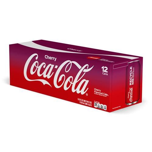 Coca-Cola Cherry Coke Soda, 355 ml (Paquet de 12)