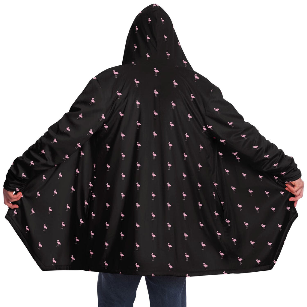 Sweat à capuche cape Flamingo Classique Noir