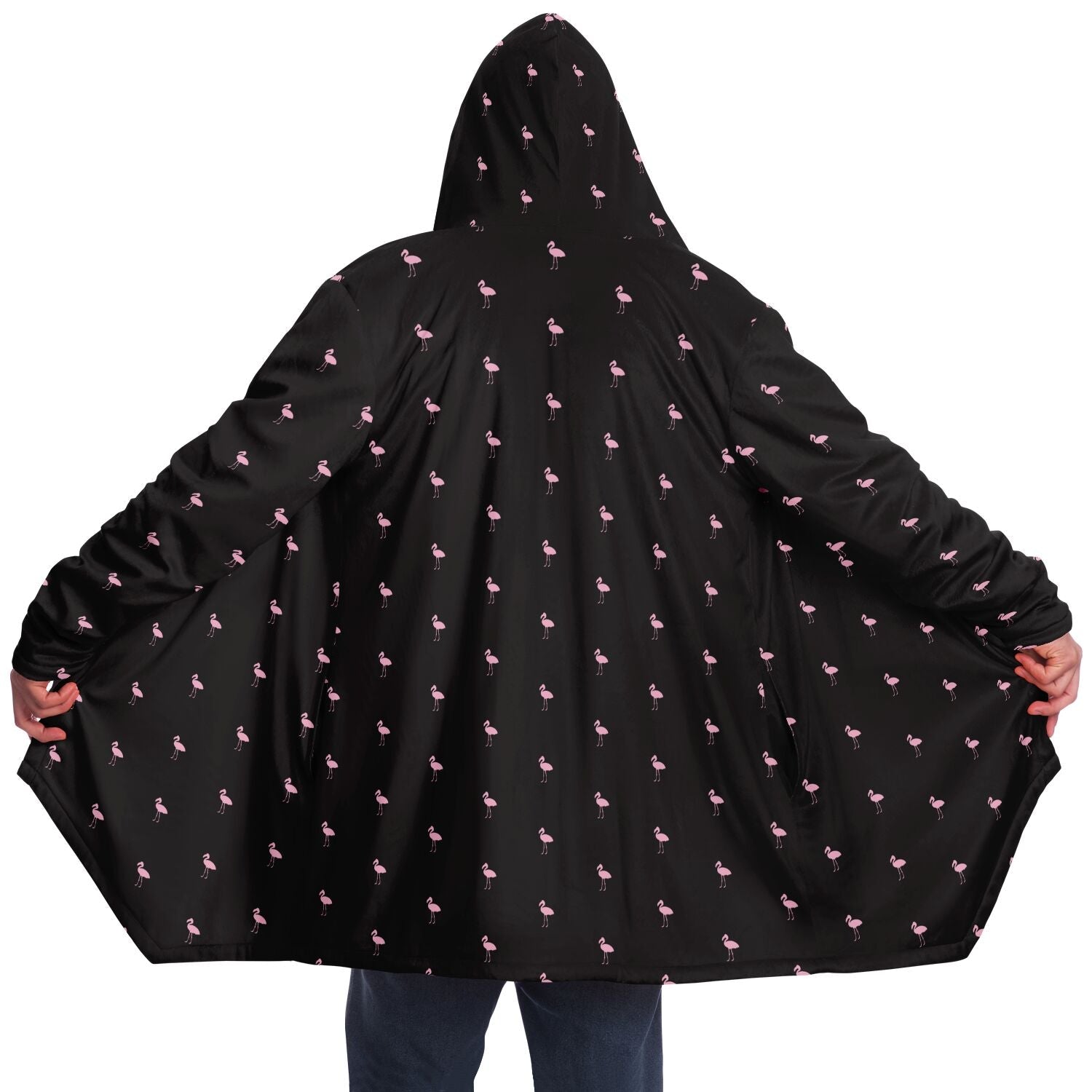 Sweat à capuche cape Flamingo Classique Noir