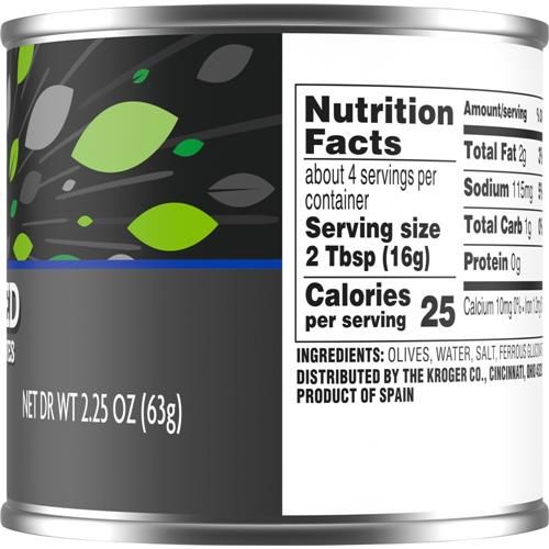 Olives Noires Mûres en Rondelles Kroger 64 g