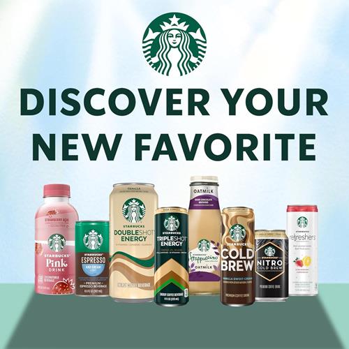 Starbucks Frappuccino, Boisson au café glacé vanille, Bouteilles de 280 ml (Lot de 4)