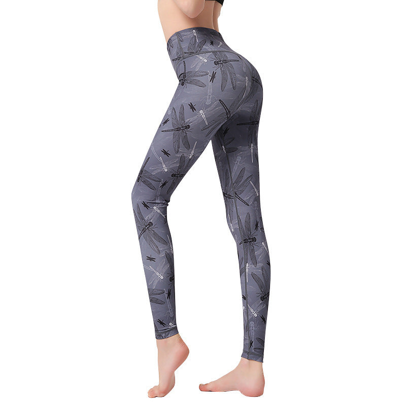 💜 Legging de yoga taille haute imprimé marbre – Coupe sculptante violet éclatant
