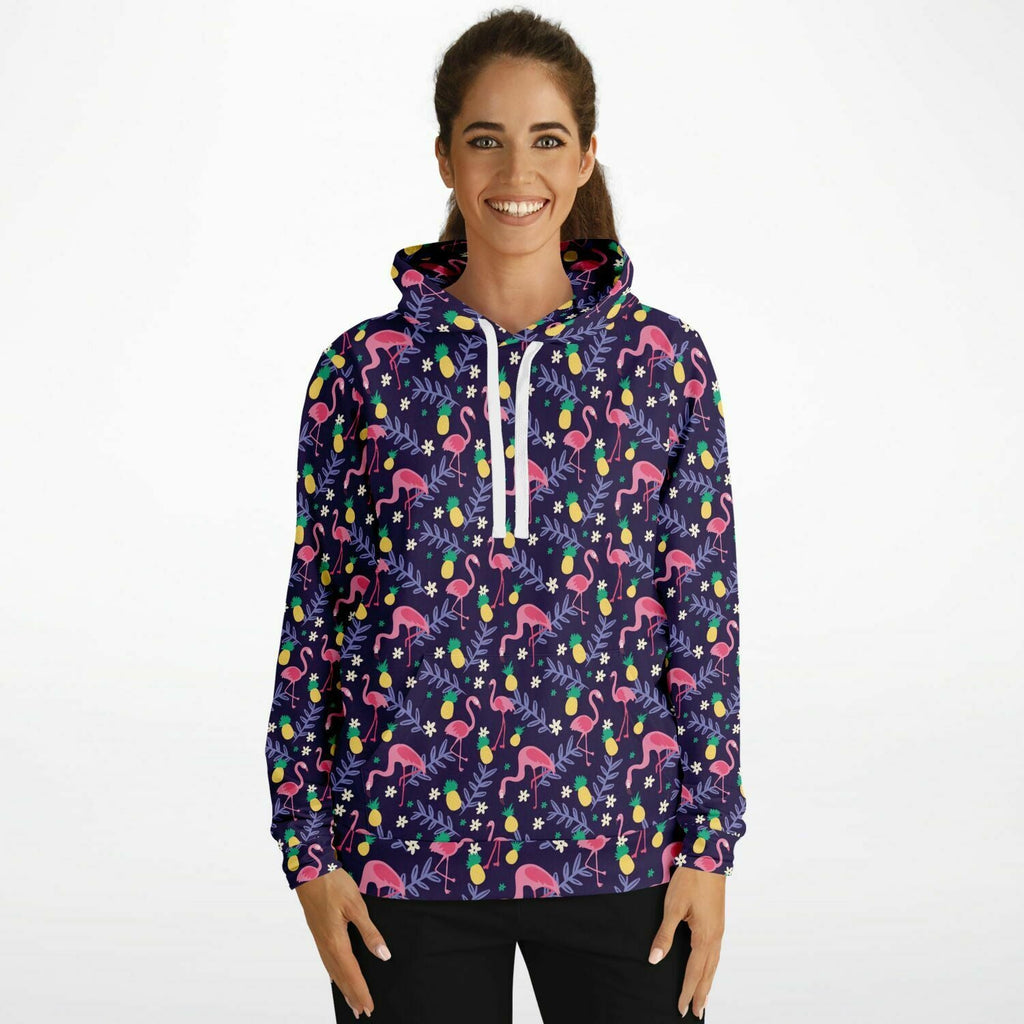 Sweat à capuche Flamant Ananas