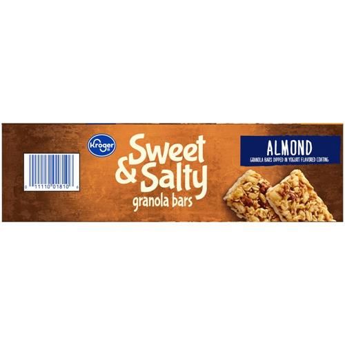 Barres granola aux amandes sucrées et salées Kroger, 18 unités