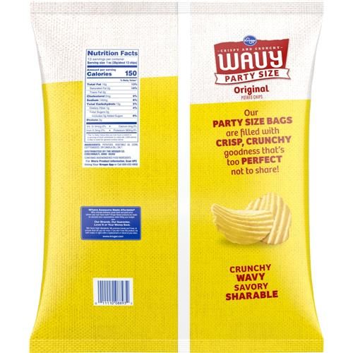 Croustilles ondulées originales format familial Kroger 368 g