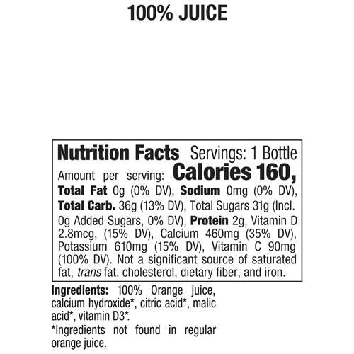 Jus d'orange Tropicana Pure Premium 100 % Original, calcium + vitamine D, bouteille de 325 ml