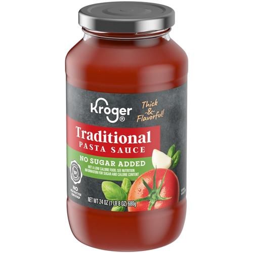 Sauce traditionnelle pour pâtes sans sucre ajouté Kroger 680 g